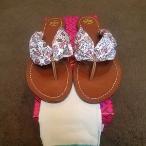 NEW Tory Burch Carson flat thong sandal. Sz 9.5